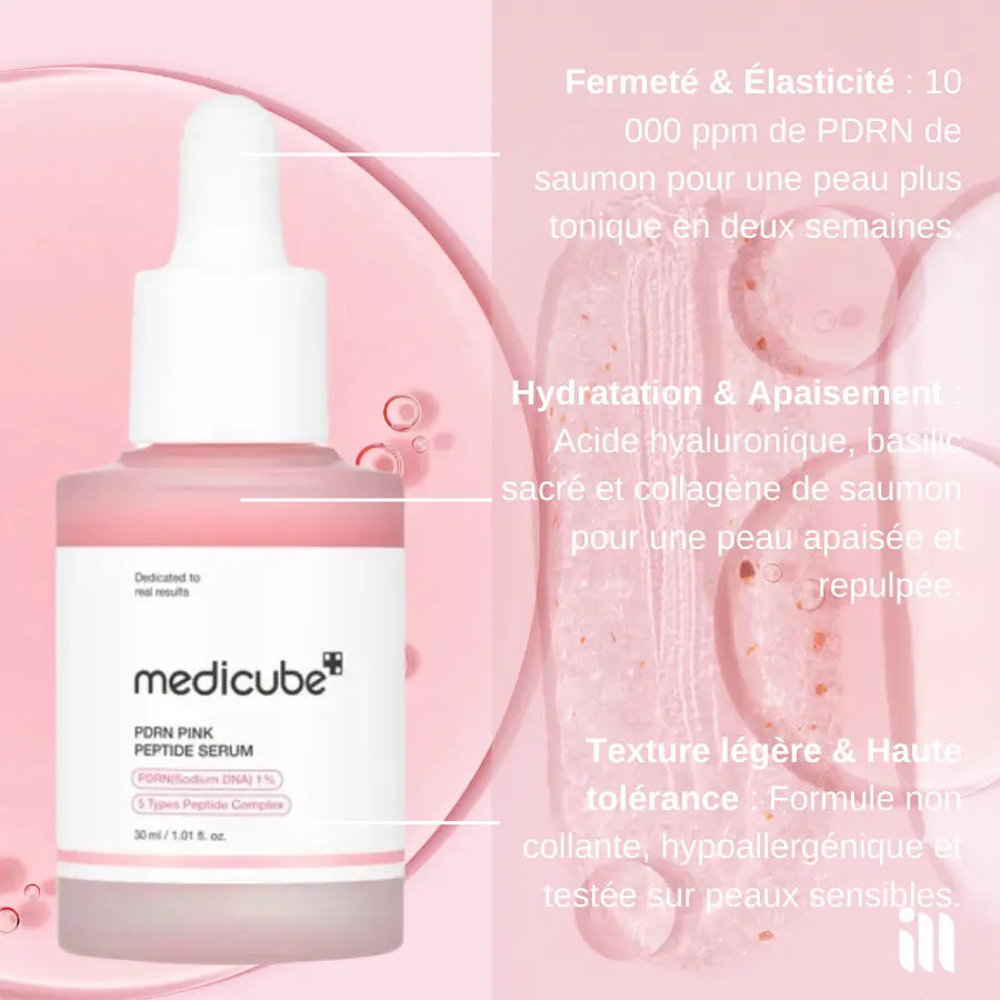 Medicube - PDRN Pink Peptide Serum SillkyGlow