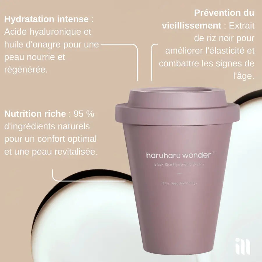 Haruharu wonder - Black Rice Hyaluronic Cream CUP TYPE SillkyGlow