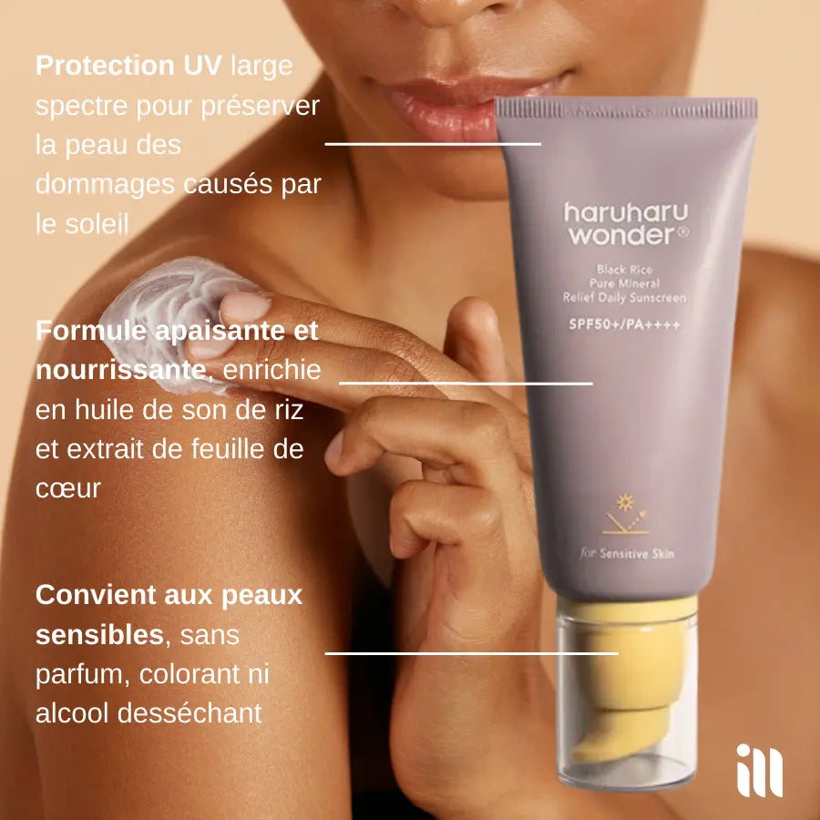 Haruharu wonder - Black Rice Pure Mineral Relief Daily Sunscreen SillkyGlow