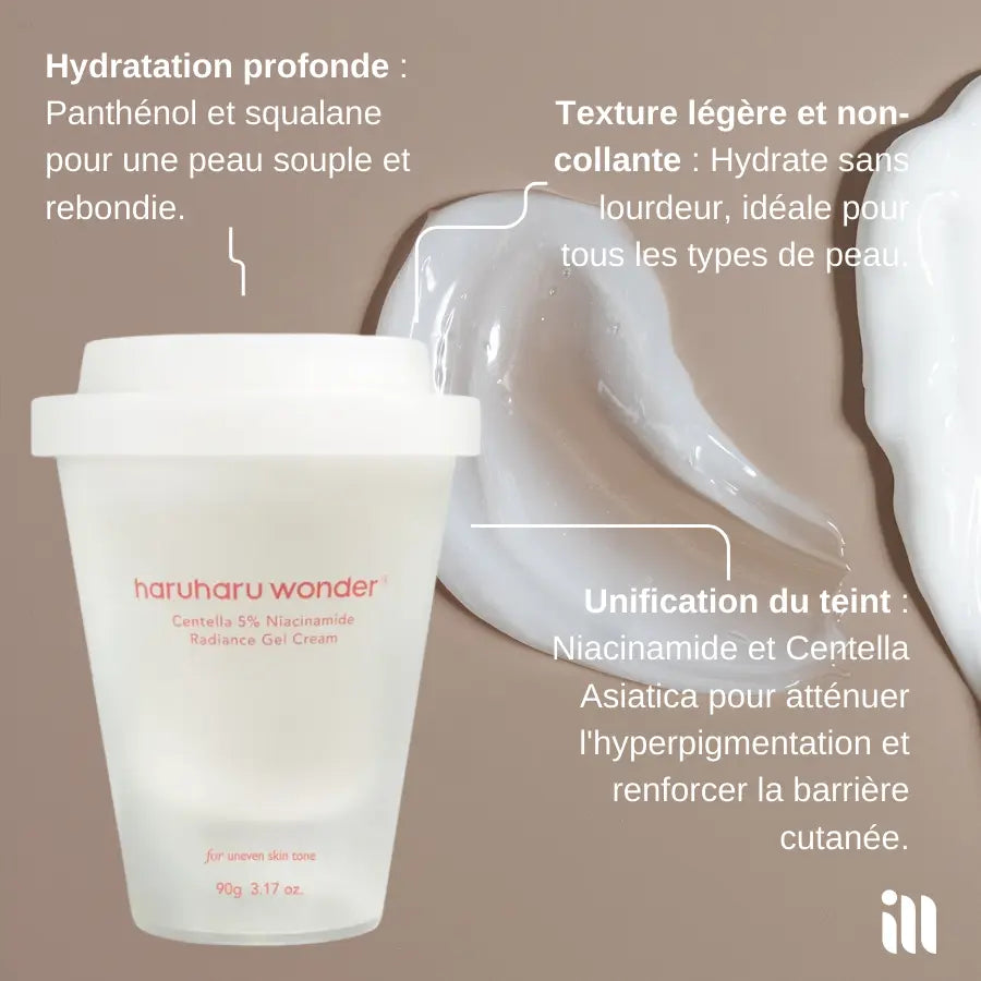 Haruharu wonder - Centella 5% Niacinamide Radiance Gel Cream SillkyGlow